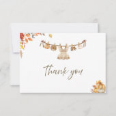 Waterverf Wasserij Herfst Boho Baby shower Bedankkaart (Voorkant)