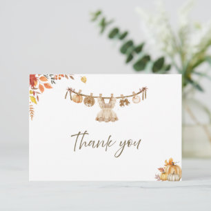 Waterverf Wasserij Herfst Boho Baby shower Bedankkaart