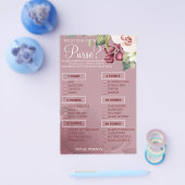 Waterverf Wat zit er in je paardenschoenenkaart? Flyer (Enkel)