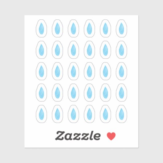 Waterverf Water Droplet Planner Stickers (Vel)