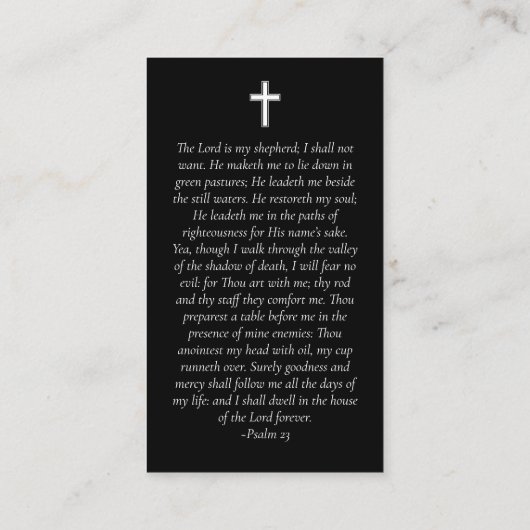 Waterverf Waterfall Cross Memorial Prayer Kaart Contactkaartje (Achterkant)