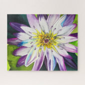 Waterverf waterlelie fijne kunst legpuzzel (Horizontaal)