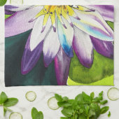 Waterverf waterlelie fijne kunst theedoek (Gevouwen)