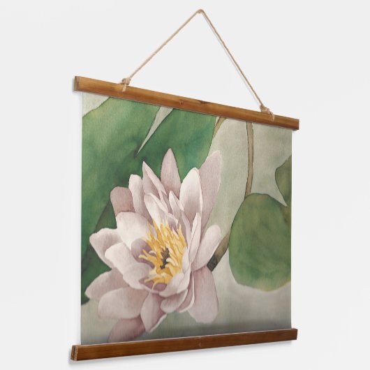 Waterverf waterlelie hangend wandkleed (Gebogen)