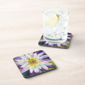 Waterverf waterlelies beeldende kunst bier onderzetter (Rechterzijde)