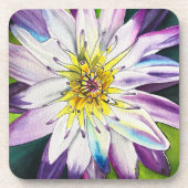 Waterverf waterlelies beeldende kunst bier onderzetter (Voorkant)