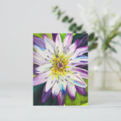 Waterverf waterlelies beeldende kunst briefkaart (Staand voorkant)