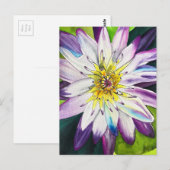 Waterverf waterlelies beeldende kunst briefkaart (Voorkant / Achterkant)