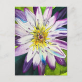 Waterverf waterlelies beeldende kunst briefkaart (Voorkant)