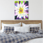 Waterverf waterlelies beeldende kunst canvas afdruk (Insitu (Slaapkamer))