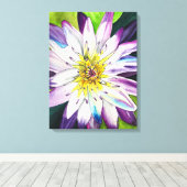 Waterverf waterlelies beeldende kunst canvas afdruk (Insitu (Houten vloer))