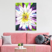 Waterverf waterlelies beeldende kunst canvas afdruk (Insitu (Woonkamer))