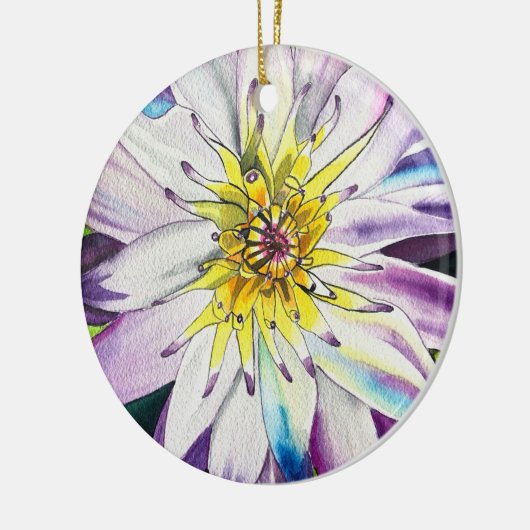 Waterverf waterlelies beeldende kunst keramisch ornament (Links)