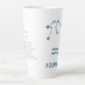 Waterverf Waterman Astrologie Zodiac | Monogram Co Latte Mok (Voorkant)