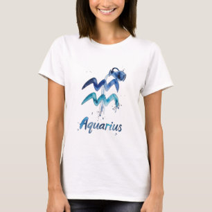 Waterverf Waterman Sterrenbeeld Januari Februari T-shirt