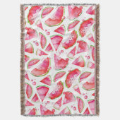 Waterverf Watermeloen 1 Deken (Voorkant Verticaal)