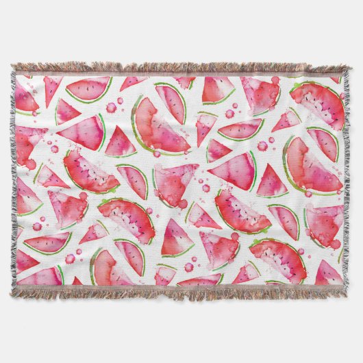 Waterverf Watermeloen 1 Deken (Voorkant)