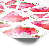 Waterverf Watermeloen 1 Foto Afdruk (Hoek)