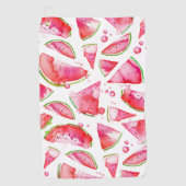 Waterverf Watermeloen 1 Golfhanddoek (Voorkant)