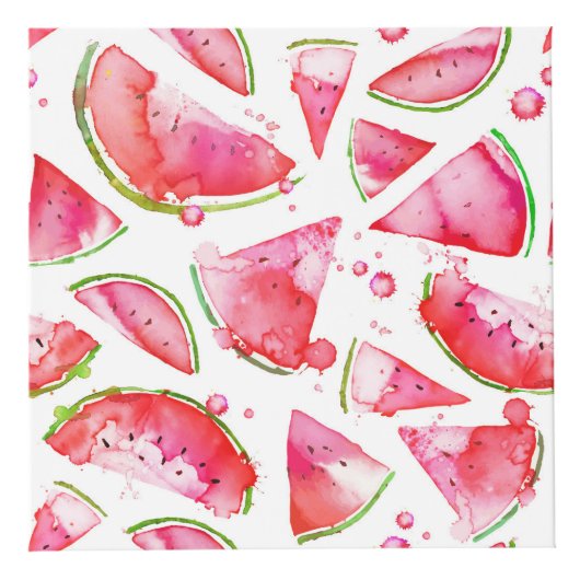 Waterverf Watermeloen 1 Kubus (Rechts)