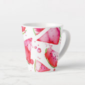 Waterverf Watermeloen 1 Latte Mok (Rechterhoek)