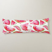 Waterverf Watermeloen 1 Lichaamskussen (Achterkant)