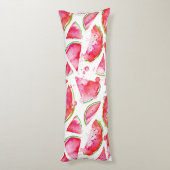 Waterverf Watermeloen 1 Lichaamskussen (Achterkant (Verticaal))