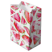 Waterverf Watermeloen 1 Medium Cadeauzakje (Achterkant Gekanteld)