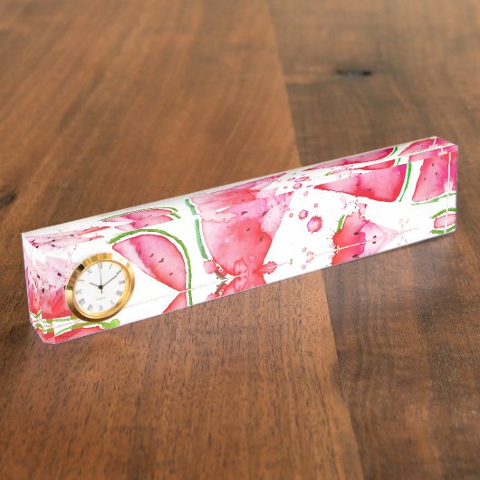 Waterverf Watermeloen 1 Naambordje (Zijkant)