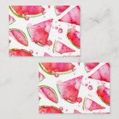 Waterverf Watermeloen 1 Notitiekaartje (Voorkant / Achterkant)