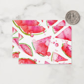 Waterverf Watermeloen 1 Notitiekaartje (Voorkant / Achterkant in situ)