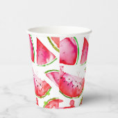 Waterverf Watermeloen 1 Papieren Bekers (Rechts)