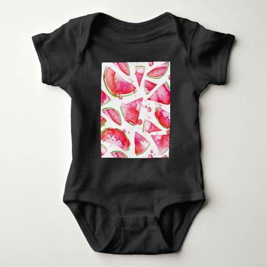 Waterverf Watermeloen 1 Romper (Voorkant)