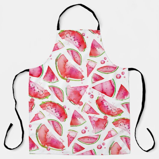 Waterverf Watermeloen 1 Schort (Voorkant)