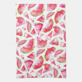 Waterverf Watermeloen 1 Theedoek (Verticaal)