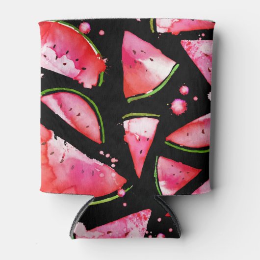 Waterverf Watermeloen 2 Blikjeskoeler (Voorkant)