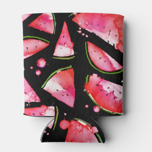 Waterverf Watermeloen 2 Blikjeskoeler (Achterkant)