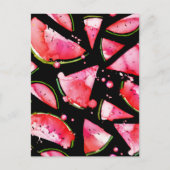 Waterverf Watermeloen 2 Briefkaart (Voorkant)