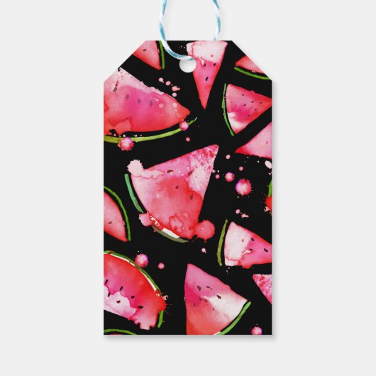 Waterverf Watermeloen 2 Cadeaulabel (Achterkant)