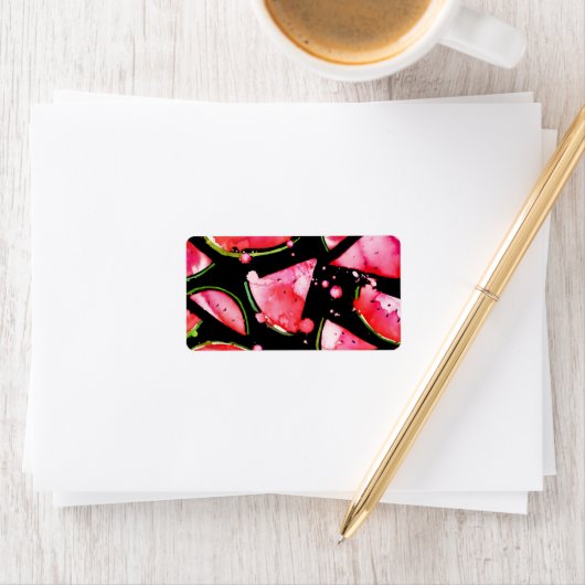 Waterverf Watermeloen 2 Etiket (Insitu)