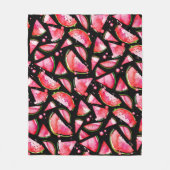 Waterverf Watermeloen 2 Fleece Deken (Voorkant)