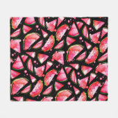 Waterverf Watermeloen 2 Fleece Deken (Voorkant (Horizontaal))