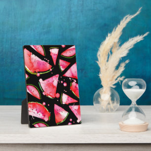 Waterverf Watermeloen 2 Fotoplaat