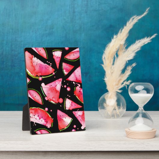 Waterverf Watermeloen 2 Fotoplaat (Zijkant)