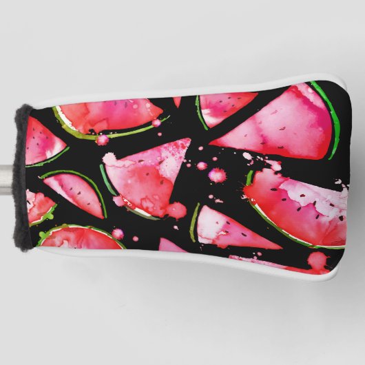 Waterverf Watermeloen 2 Golfheadcover (Voorkant)