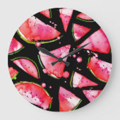 Waterverf Watermeloen 2 Grote Klok (Voorkant)