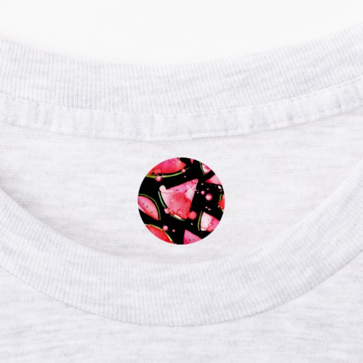 Waterverf Watermeloen 2 Labels (Aangebracht)