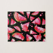 Waterverf Watermeloen 2 Legpuzzel (Horizontaal)