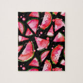 Waterverf Watermeloen 2 Legpuzzel (Verticaal)