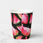 Waterverf Watermeloen 2 Papieren Bekers (Rechts)